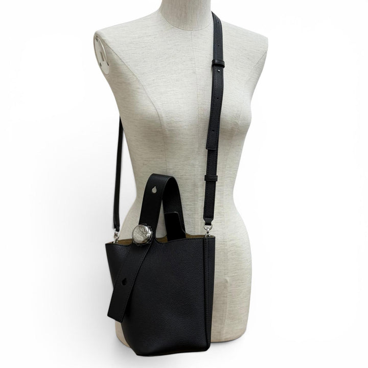 Excellent LOEWE Shoulder Bag Pebble Bucket Bag Mini Soft Leather AANBBBMX31