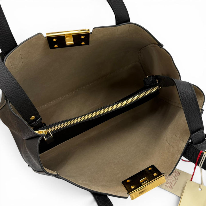Excellent MARNI Tote Bag Marni Trancaro black leather Women BMMP0150U0P8185