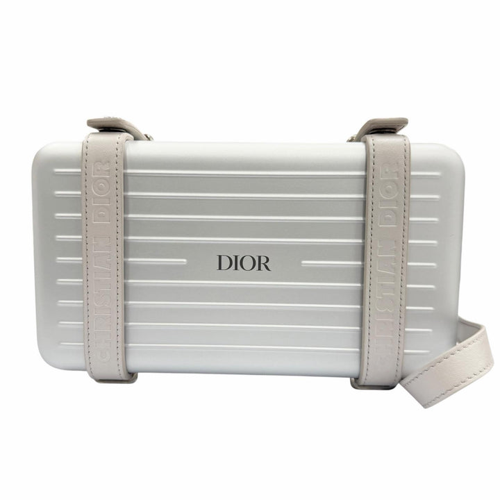 Pristine DIOR RIMOWA Shoulder Bag personal Silver aluminum mens 2DRCA295YWT