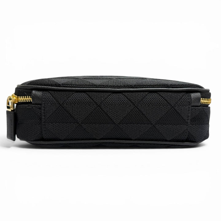 Excellent PRADA Shoulder Bag Brick Triangle logo, triangle jacquard black 2VH069