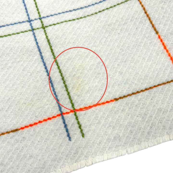 Excellent HERMES Scarf Cran Brode Berlin Light gray cashmere mens