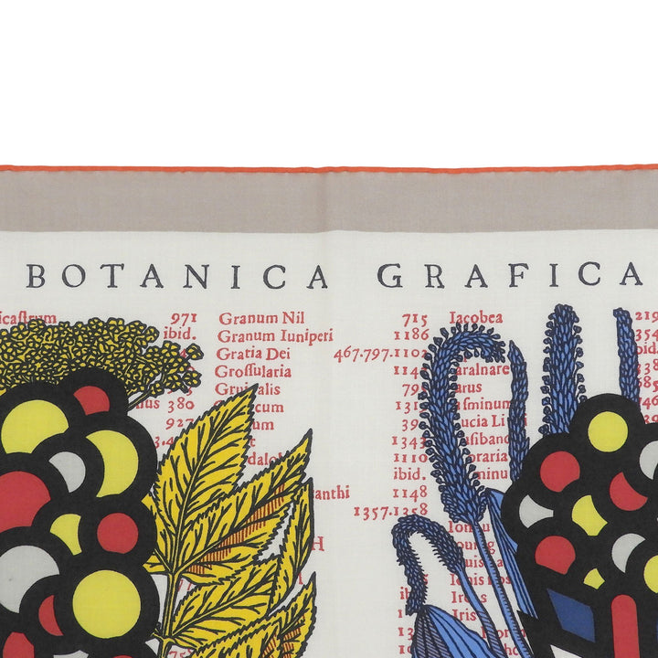 Excellent HERMES scarf BOTANICA GRAFICA Carrejean Carre 140 Multi cashmere Women