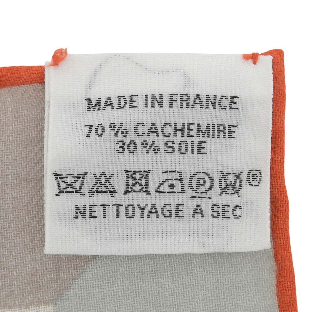 Excellent HERMES scarf BOTANICA GRAFICA Carrejean Carre 140 Multi cashmere Women