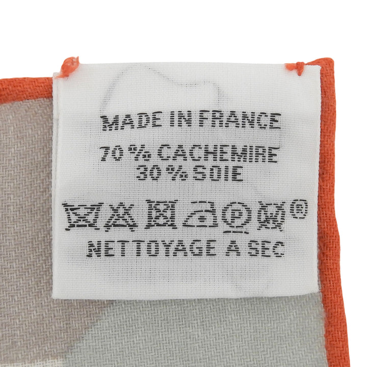 Excellent HERMES scarf BOTANICA GRAFICA Carrejean Carre 140 Multi cashmere Women