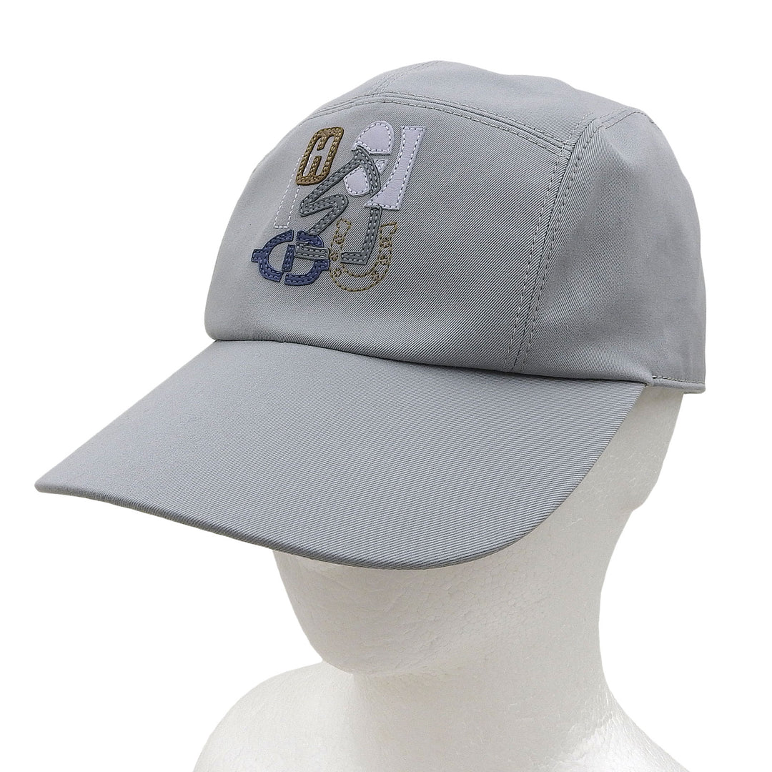 Great HERMES cap Nevada Puzzle Serie Button Leather Hat Baseball 57 H251006N