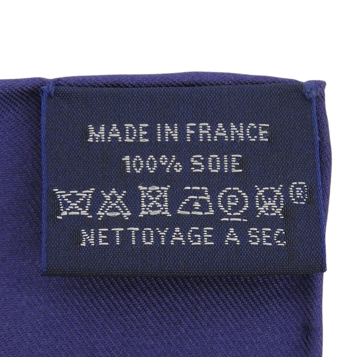 Excellent HERMES scarf ETRIERS Carre 90 Navy silk Women