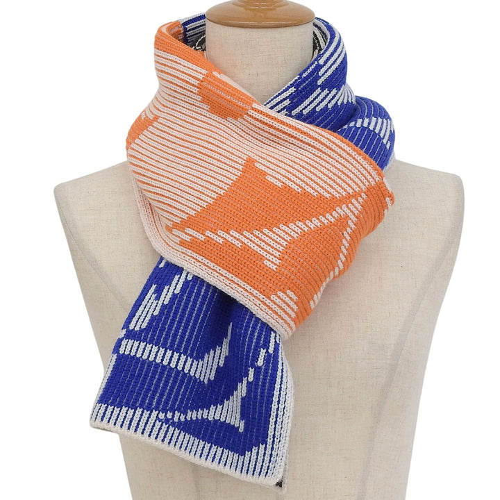 Excellent LOUIS VUITTON Scarf Echarpe Rib Flower Knit stall Multi wool M78005