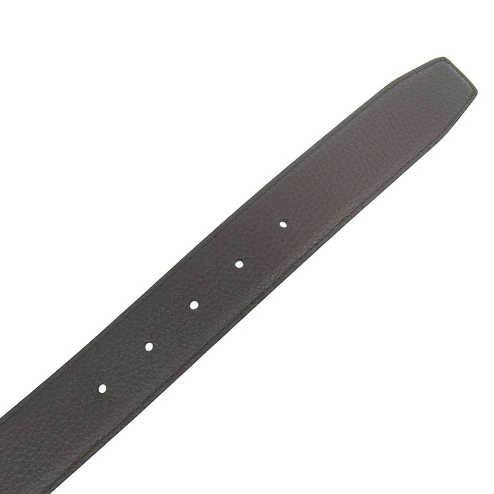 Pristine Salvatore Ferragamo belt Gancini buckle reversible gray leather mens