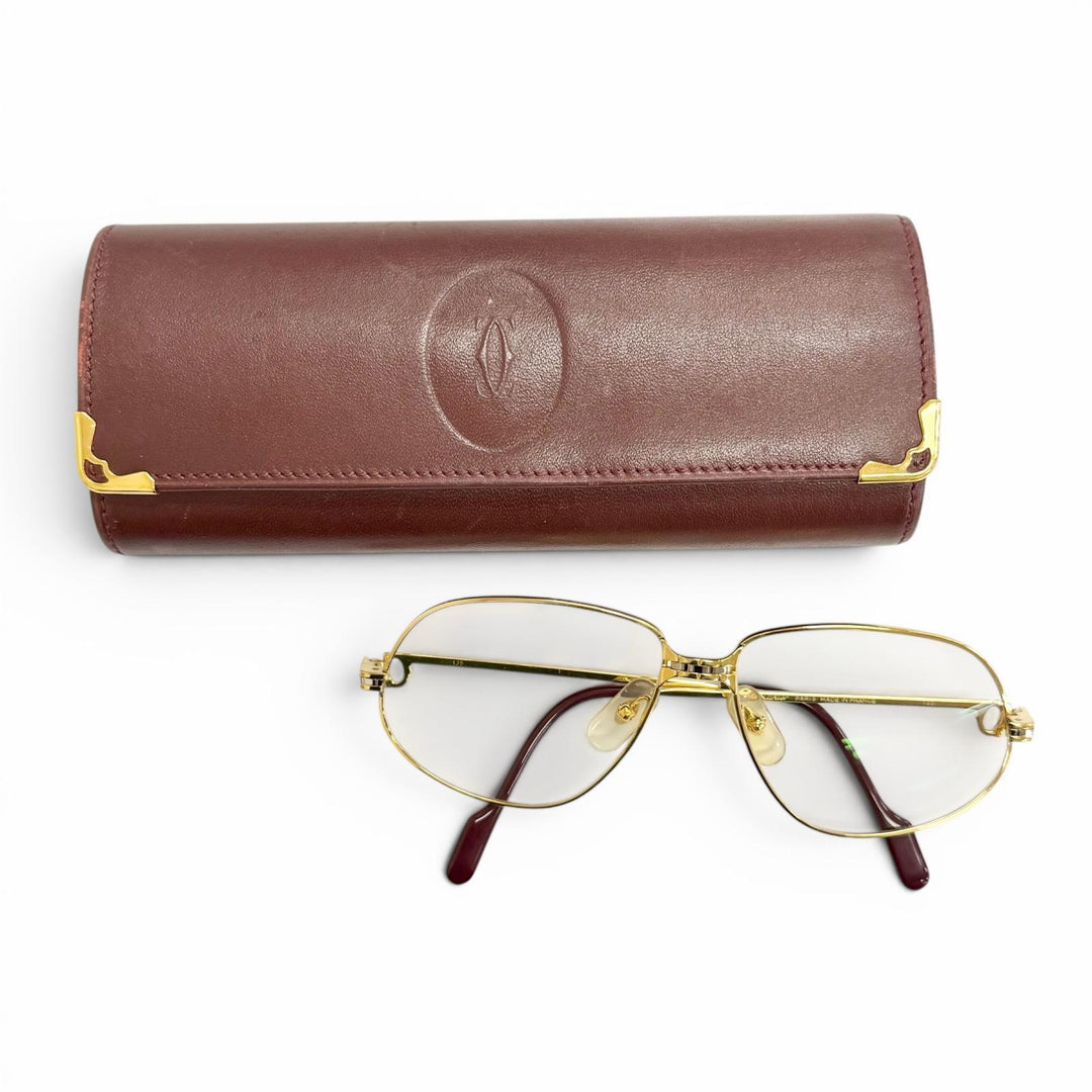 Very Good Cartier Glasses Mailon PANTHERE gold mens