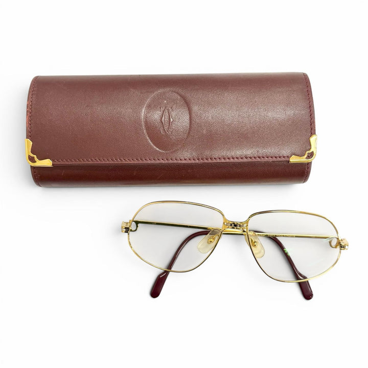 Very Good Cartier Glasses Mailon PANTHERE gold mens