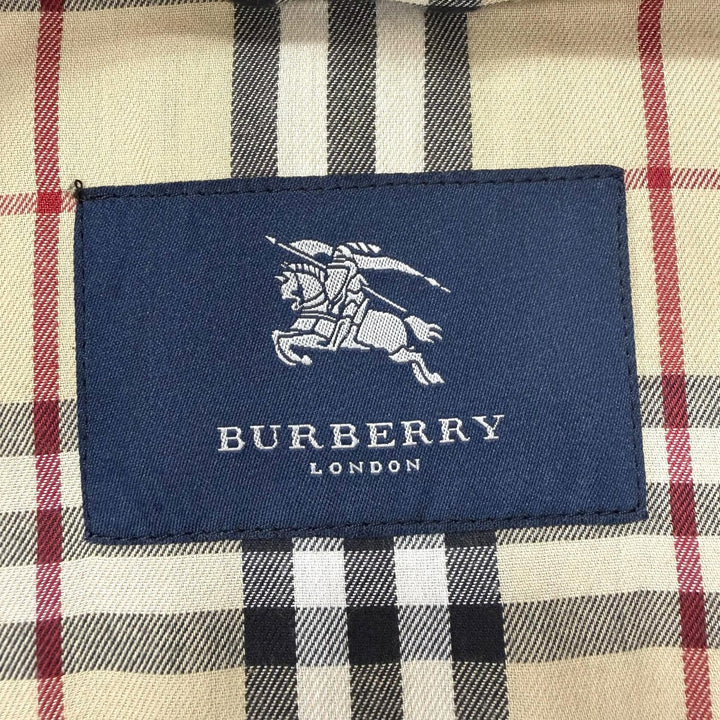 Great BURBERRY LONDON coat Nova check pattern on the back black