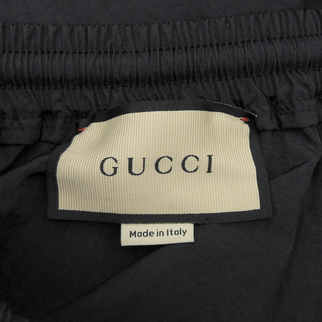 Pristine GUCCI Pants TRAINING PANTS GG canvas black Nylon mens XL 746824