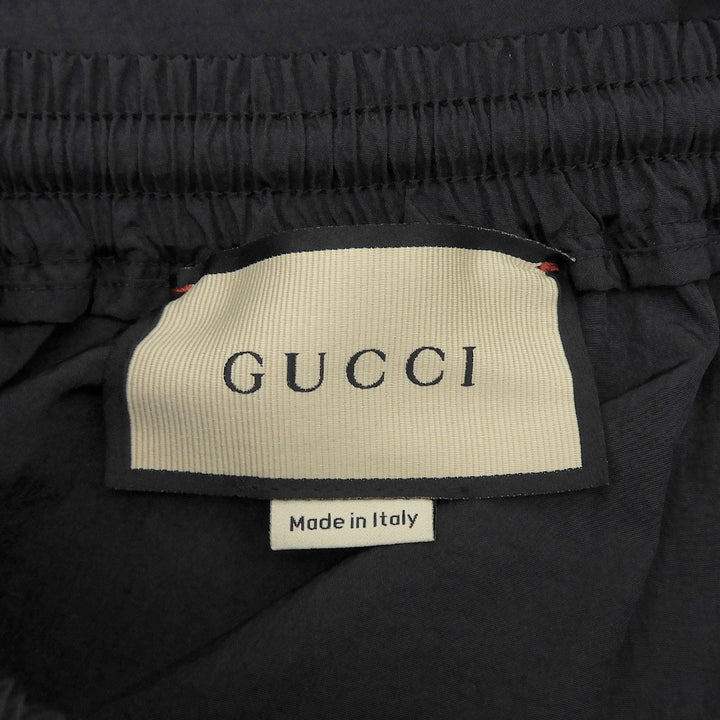 Pristine GUCCI Pants TRAINING PANTS GG canvas black Nylon mens XL 746824