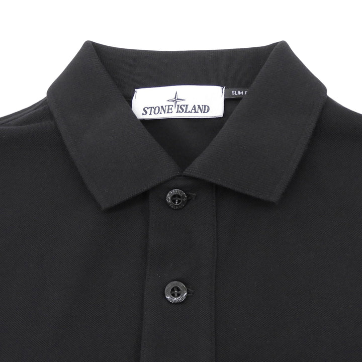 Pristine STONE ISLAND Short sleeve polo shirt black cotton L K1S1522002SC