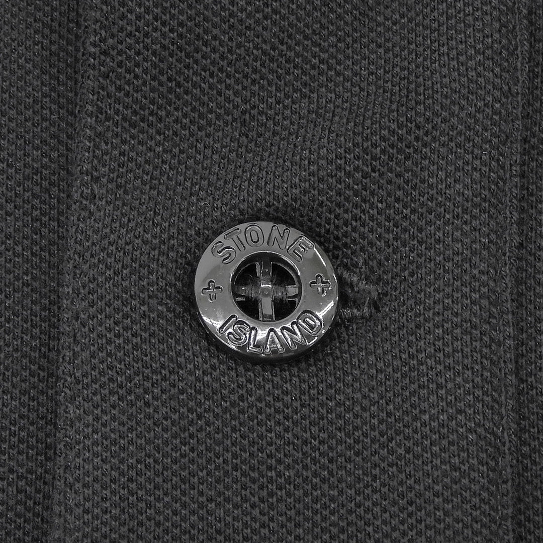 Pristine STONE ISLAND Short sleeve polo shirt black cotton L K1S1522002SC