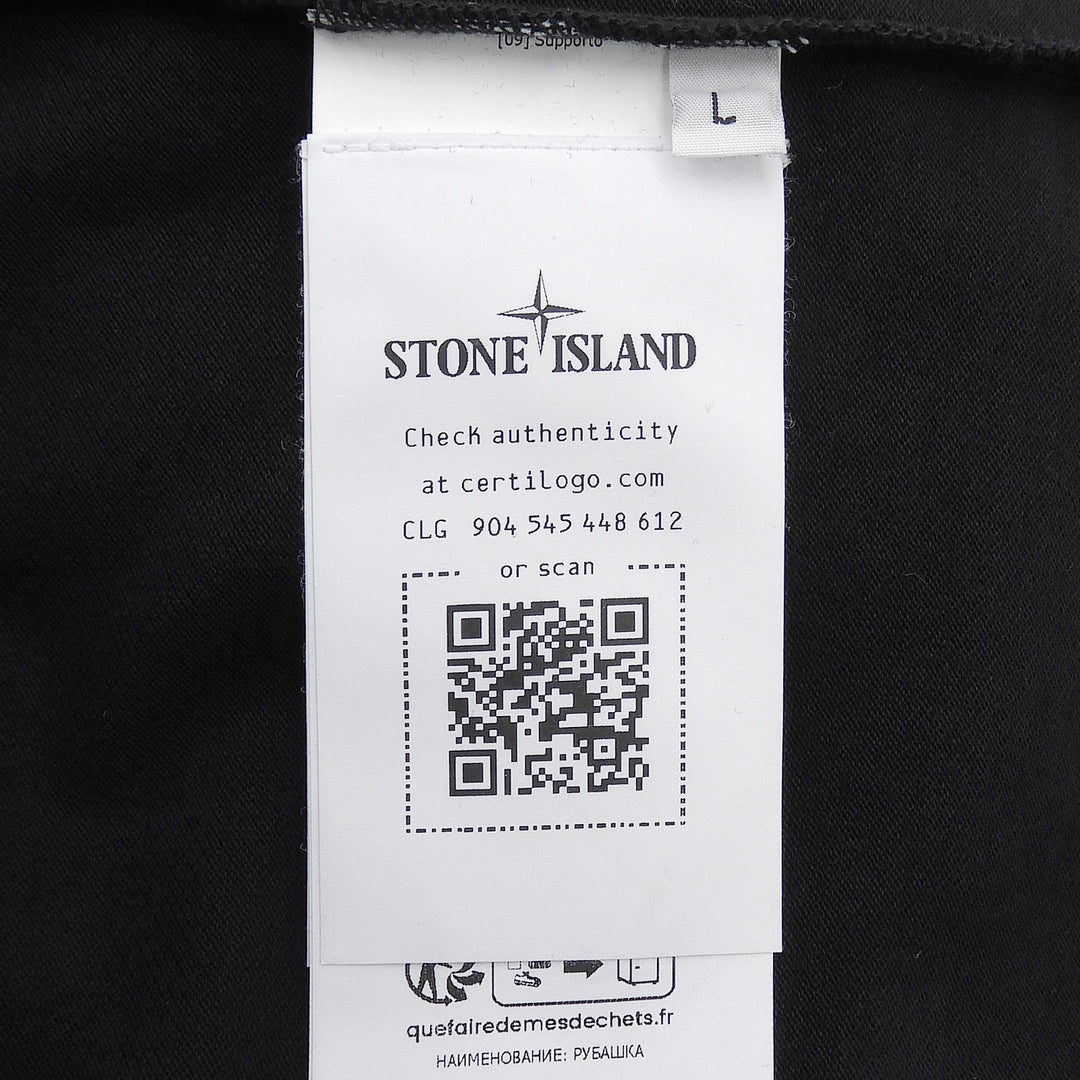 Pristine STONE ISLAND Short sleeve polo shirt black cotton L K1S1522002SC