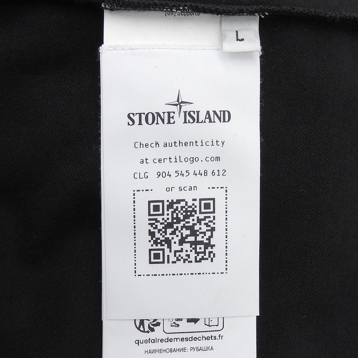 Pristine STONE ISLAND Short sleeve polo shirt black cotton L K1S1522002SC