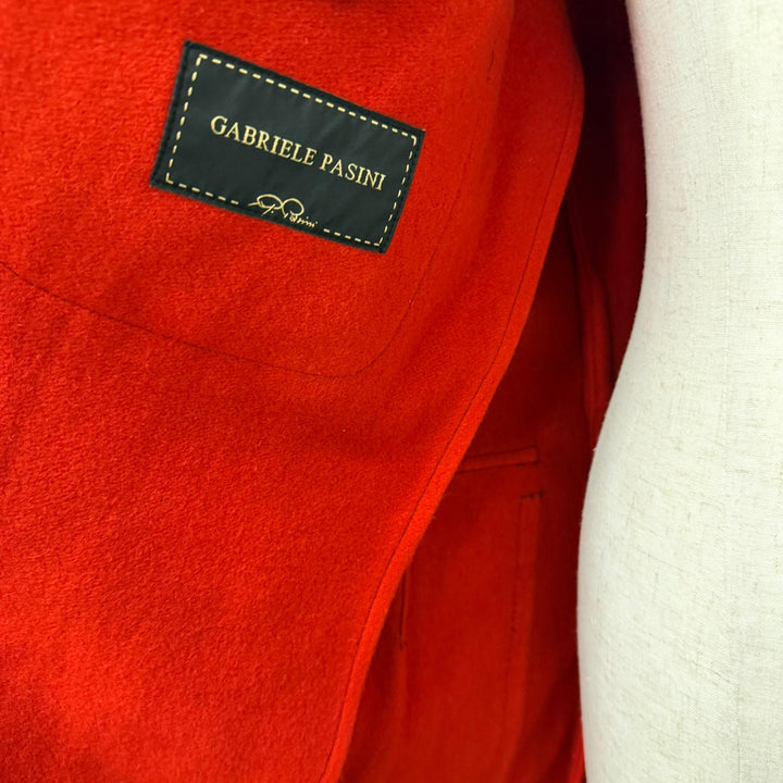 Excellent Gabriele Pasini Chester coat Check Pattern Logo Button Double-Breasted