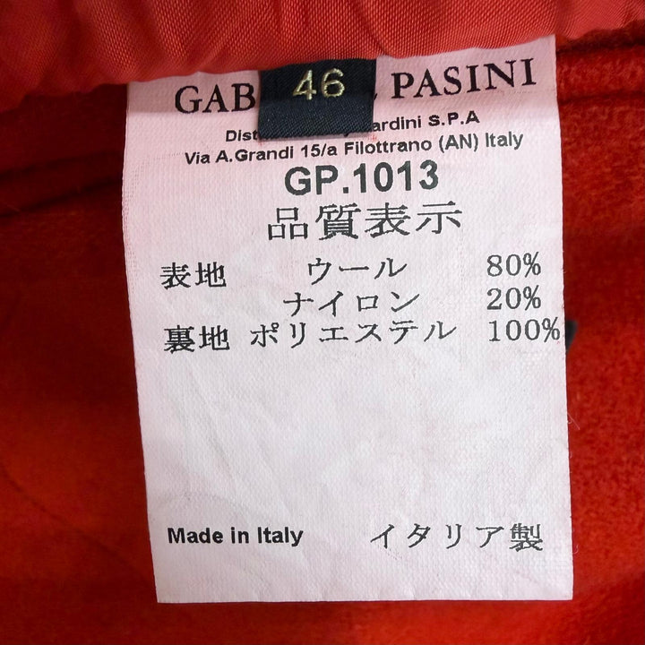 Excellent Gabriele Pasini Chester coat Check Pattern Logo Button Double-Breasted