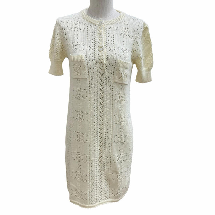 Pristine CELINE one piece Ivory cotton Women XS 2ADW3307V