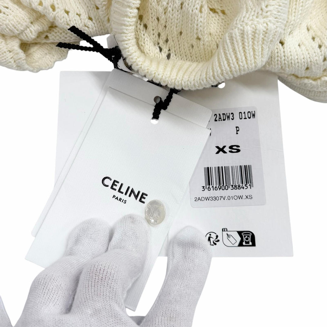 Pristine CELINE one piece Ivory cotton Women XS 2ADW3307V