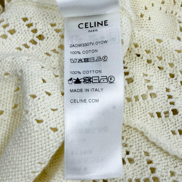 Pristine CELINE one piece Ivory cotton Women XS 2ADW3307V