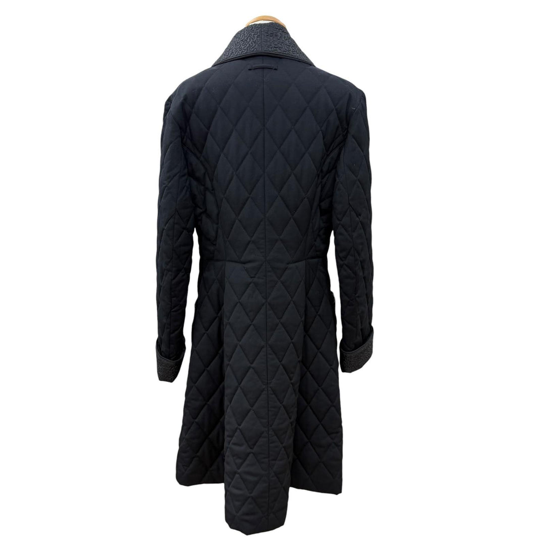 Excellent Jean Paul GAULTIER HOMME coat Quilted, padded black wool mens 48