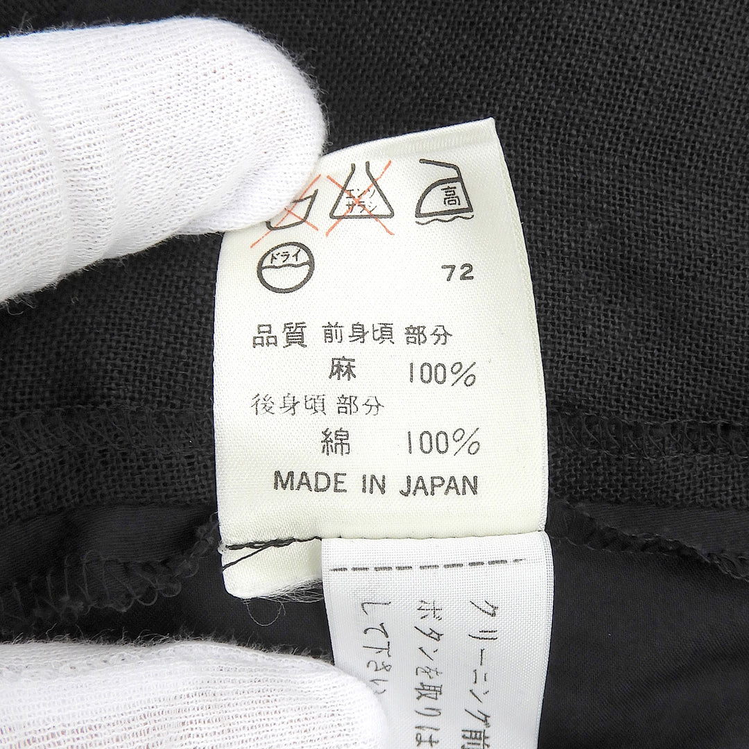Excellent Jean Paul GAULTIER HOMME Best Stitchwork vest black linen mens 48