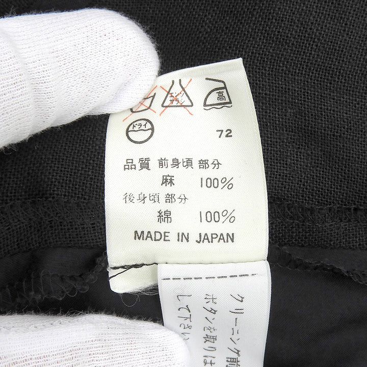 Excellent Jean Paul GAULTIER HOMME Best Stitchwork vest black linen mens 48