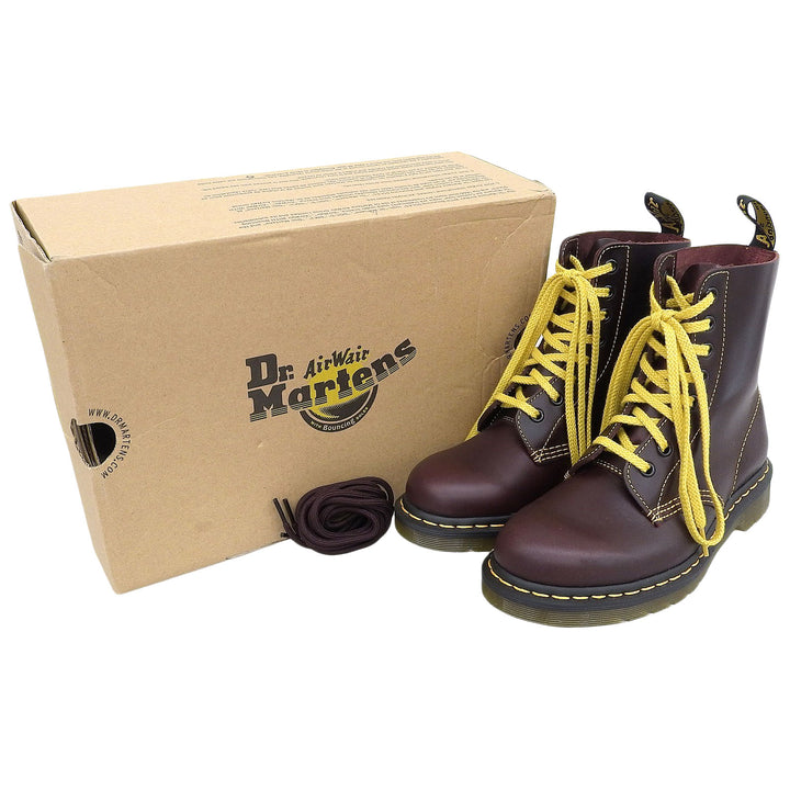 Pristine Dr.Martens 1460 PASCAL 8-hole boots Bordeaux leather mens