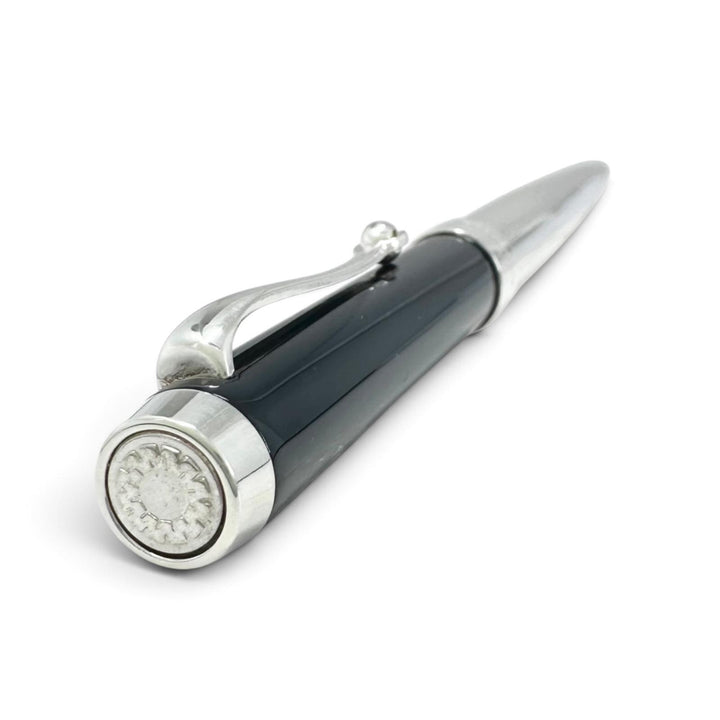 Great Montegrappa Ballpoint pen Logo engraved twist style Silver SV925 mens