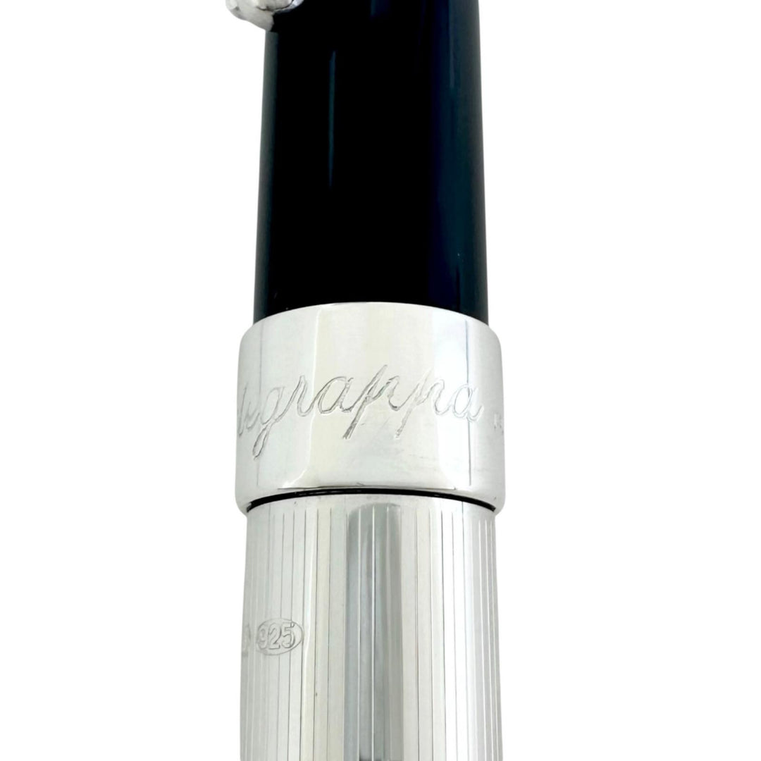 Great Montegrappa Ballpoint pen Logo engraved twist style Silver SV925 mens