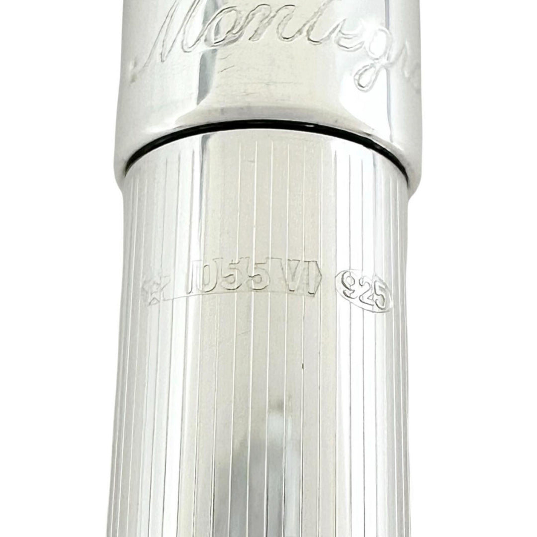 Great Montegrappa Ballpoint pen Logo engraved twist style Silver SV925 mens