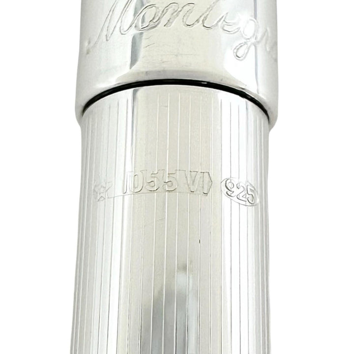 Great Montegrappa Ballpoint pen Logo engraved twist style Silver SV925 mens