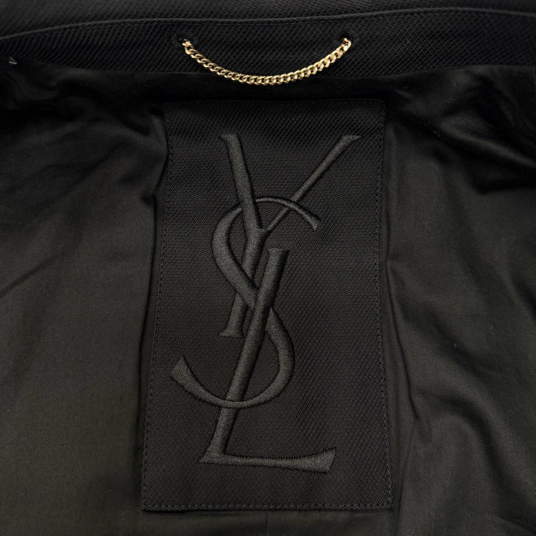 Great YVES SAINT LAURENT pea coat Rive Gauche Big YSL Double-Breasted