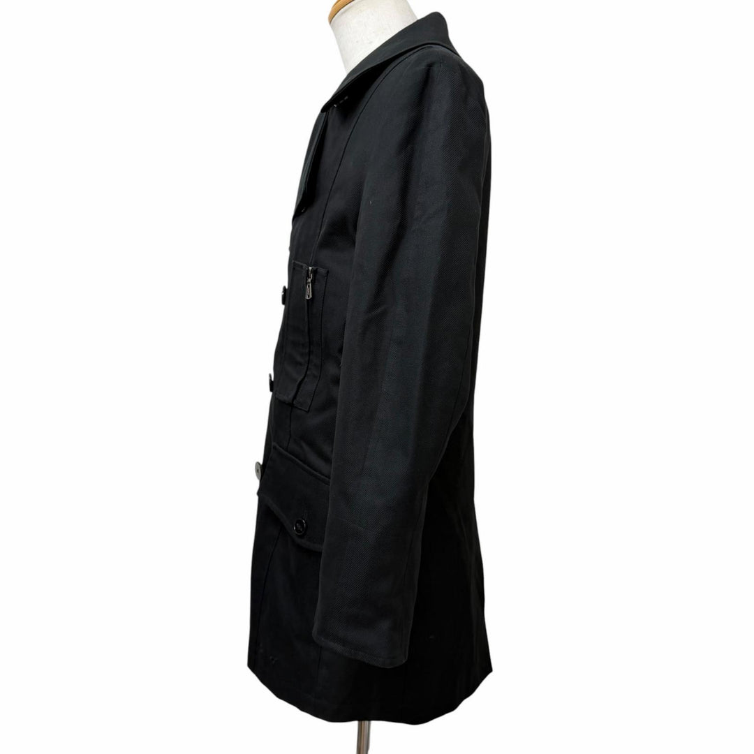 Great YVES SAINT LAURENT pea coat Rive Gauche Big YSL Double-Breasted