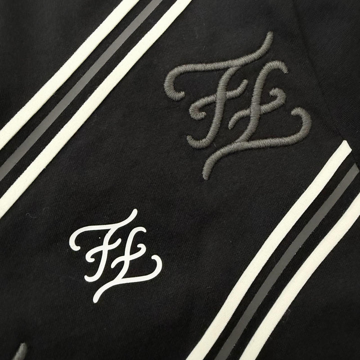 Pristine FENDI Short sleeve T-shirt FF Logo Car Ligraphy black cotton mens S