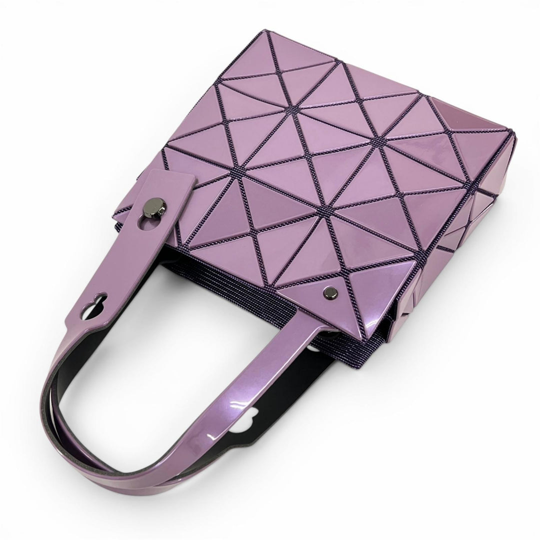 Excellent BAOBAO ISSEY MIYAKE Handbag CARAT purple polyester Women BB33AG610