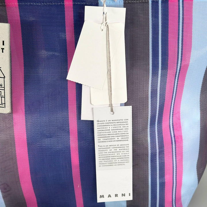 Pristine MARNI Tote Bag FLOWER CAFE stripe multicolor Women SHMHR08A01
