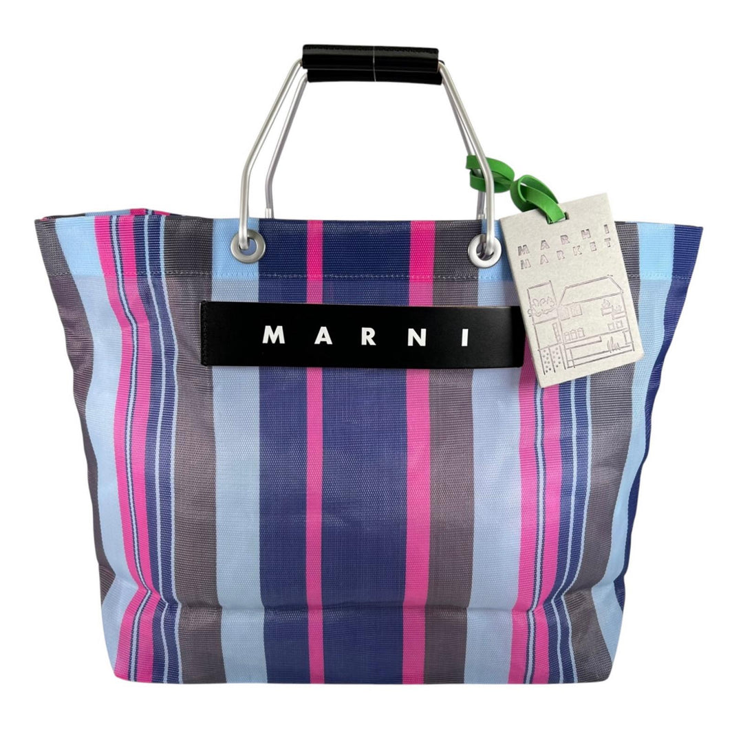 Pristine MARNI Tote Bag FLOWER CAFE stripe multicolor Women SHMHR08A01