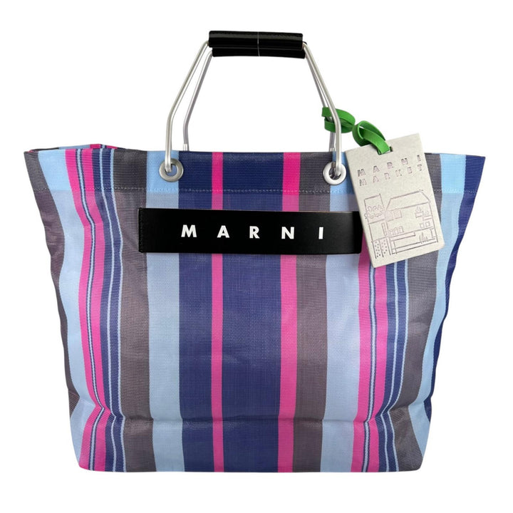 Pristine MARNI Tote Bag FLOWER CAFE stripe multicolor Women SHMHR08A01