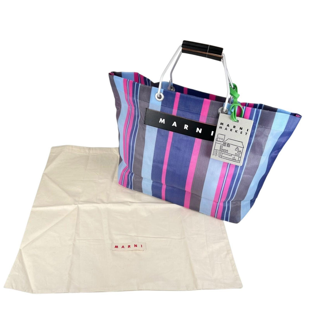 Pristine MARNI Tote Bag FLOWER CAFE stripe multicolor Women SHMHR08A01