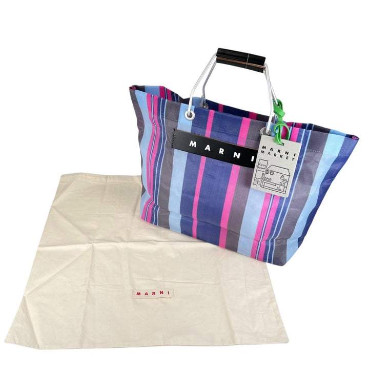 Pristine MARNI Tote Bag FLOWER CAFE stripe multicolor Women SHMHR08A01