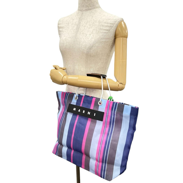 Pristine MARNI Tote Bag FLOWER CAFE stripe multicolor Women SHMHR08A01