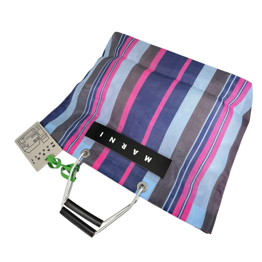 Pristine MARNI Tote Bag FLOWER CAFE stripe multicolor Women SHMHR08A01