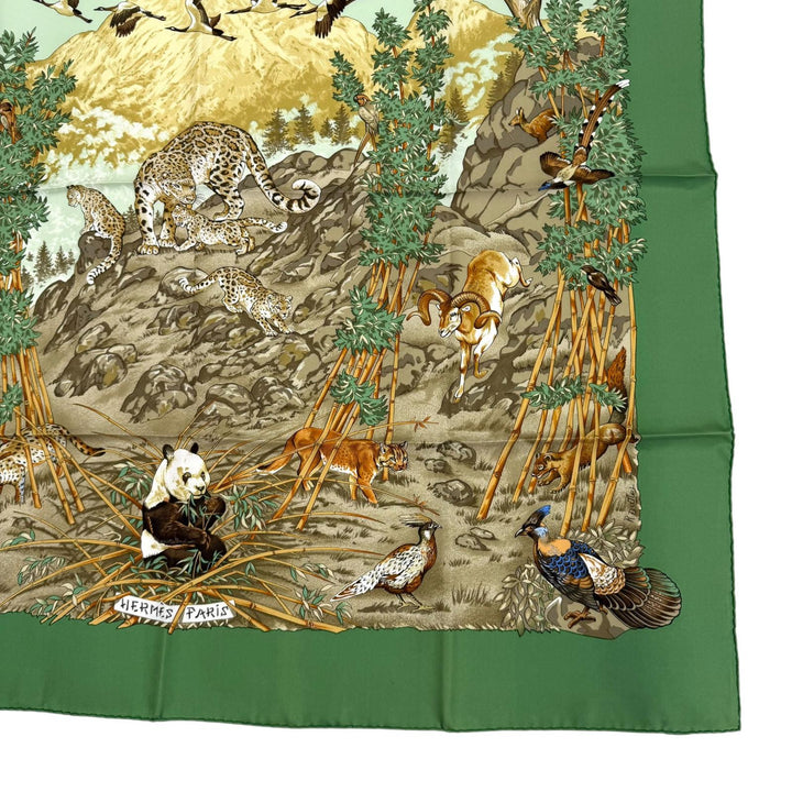 Excellent HERMES scarf Sichuan SICHUAN animal Multi silk Women