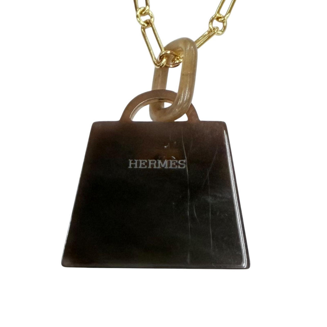 Great HERMES Necklace Amulet Marokinje GM Fusion Kelly Pendant Necklace Pink