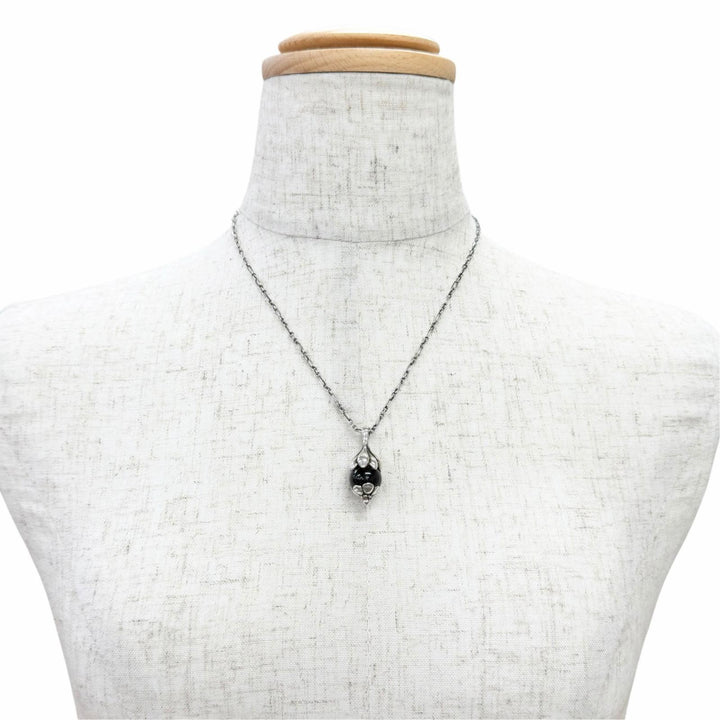 Great Georg Jensen Rosehip motif ear pendant necklace T-bar Silver 925 1991