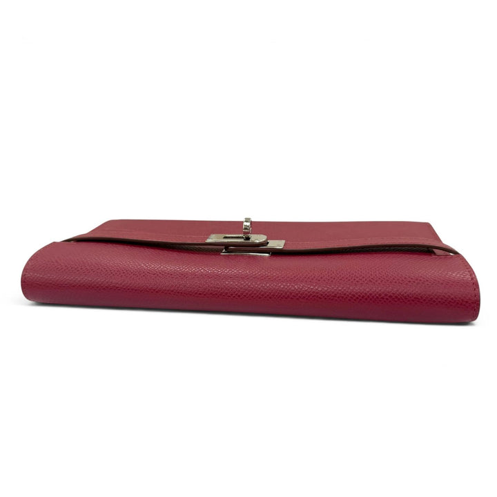 Great HERMES Purse Kelly wallet Long wallet Epsom Leather Women