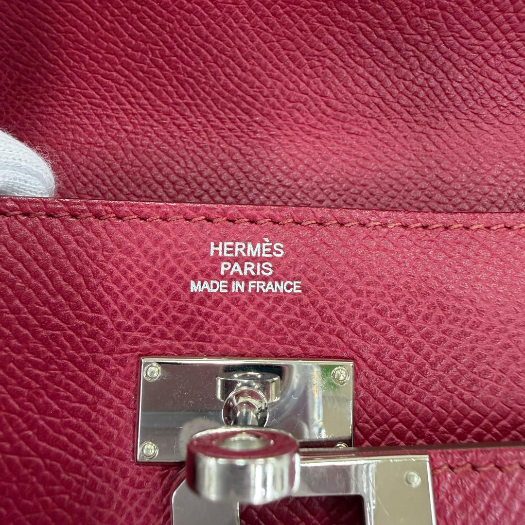 Great HERMES Purse Kelly wallet Long wallet Epsom Leather Women
